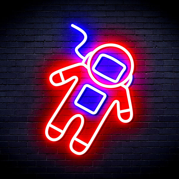 ADVPRO Astronaut Ultra-Bright LED Neon Sign fnu0265 - Red & Blue