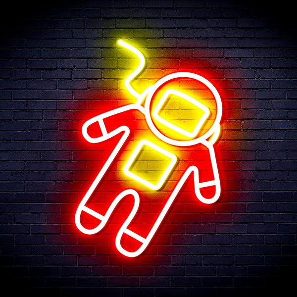 ADVPRO Astronaut Ultra-Bright LED Neon Sign fnu0265 - Red & Yellow