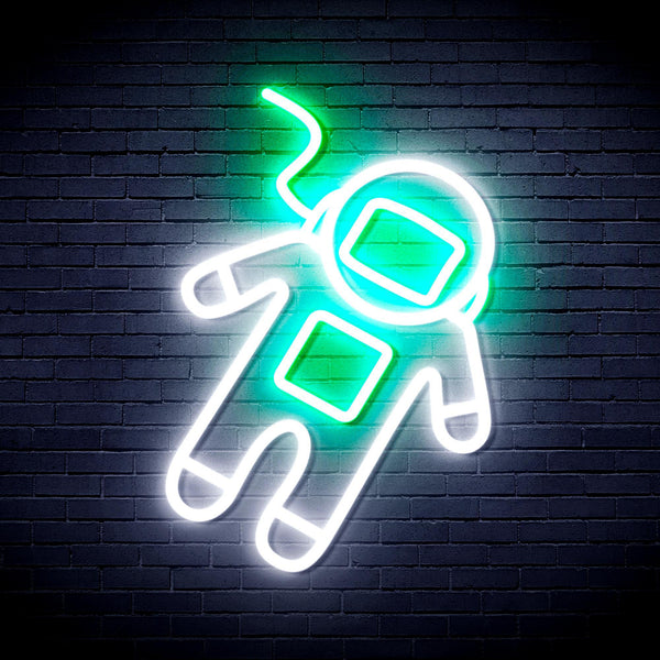 ADVPRO Astronaut Ultra-Bright LED Neon Sign fnu0265 - White & Green