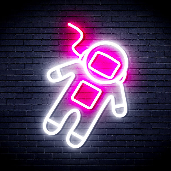 ADVPRO Astronaut Ultra-Bright LED Neon Sign fnu0265 - White & Pink
