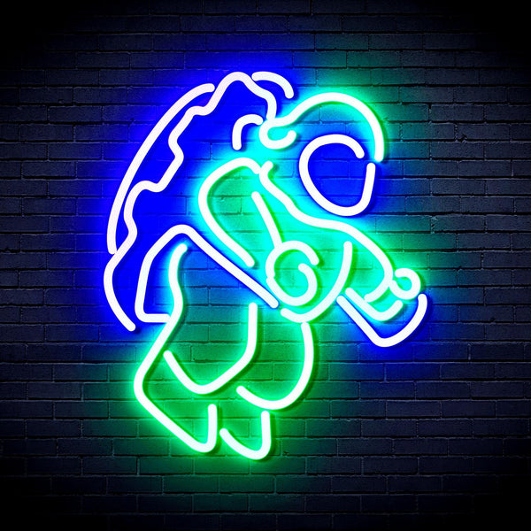 ADVPRO Astronaut Ultra-Bright LED Neon Sign fnu0266 - Green & Blue