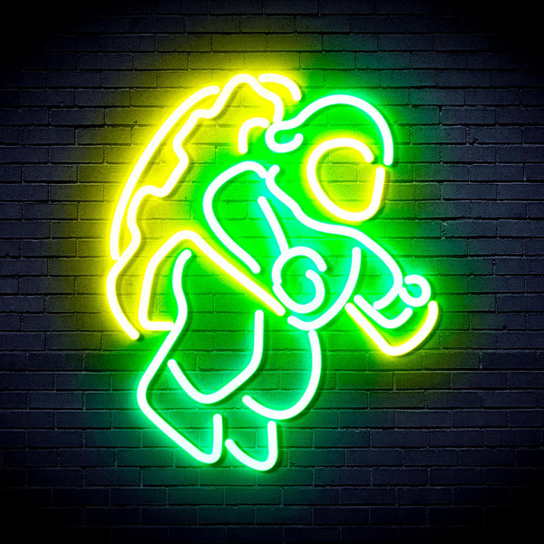 ADVPRO Astronaut Ultra-Bright LED Neon Sign fnu0266 - Green & Yellow