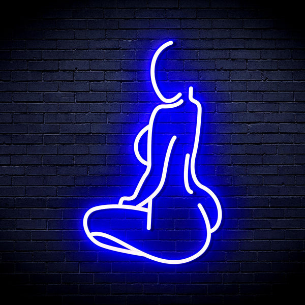 ADVPRO Lady Back Shape Ultra-Bright LED Neon Sign fnu0267 - Blue
