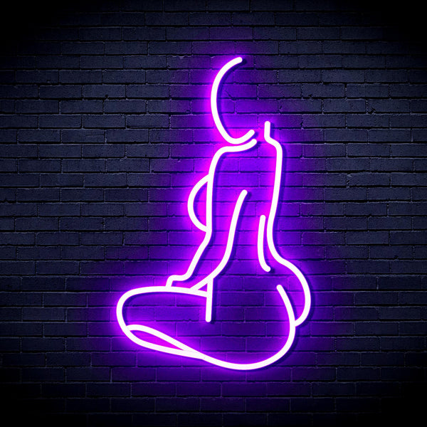 ADVPRO Lady Back Shape Ultra-Bright LED Neon Sign fnu0267 - Purple