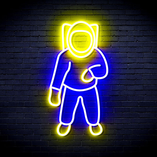 ADVPRO Astronaut Ultra-Bright LED Neon Sign fnu0268 - Blue & Yellow