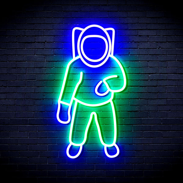 ADVPRO Astronaut Ultra-Bright LED Neon Sign fnu0268 - Green & Blue