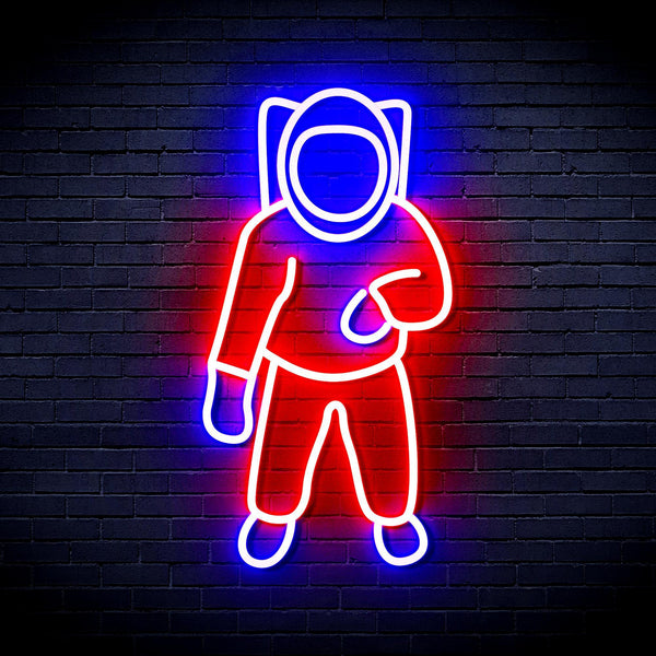 ADVPRO Astronaut Ultra-Bright LED Neon Sign fnu0268 - Red & Blue