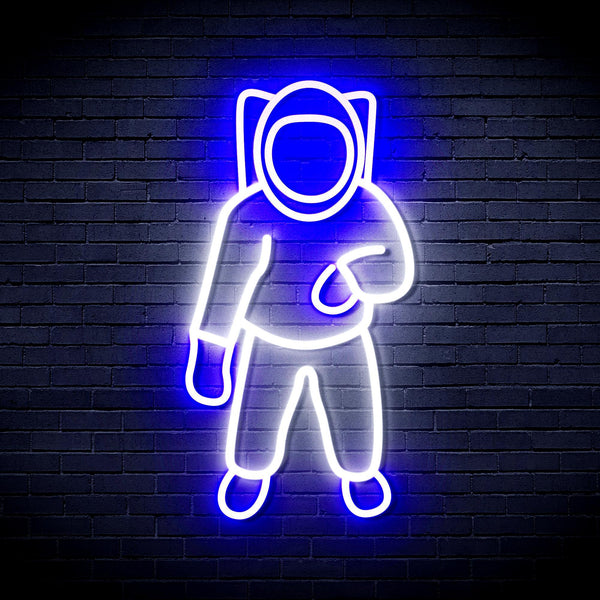 ADVPRO Astronaut Ultra-Bright LED Neon Sign fnu0268 - White & Blue