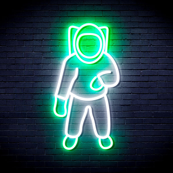 ADVPRO Astronaut Ultra-Bright LED Neon Sign fnu0268 - White & Green