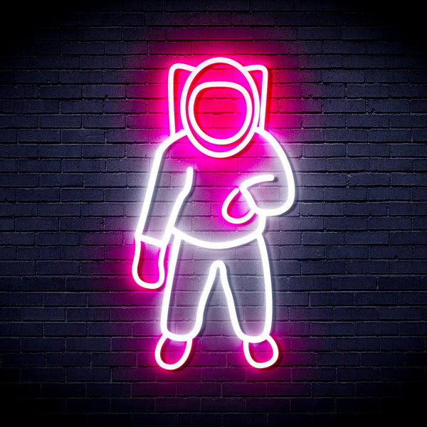 ADVPRO Astronaut Ultra-Bright LED Neon Sign fnu0268 - White & Pink