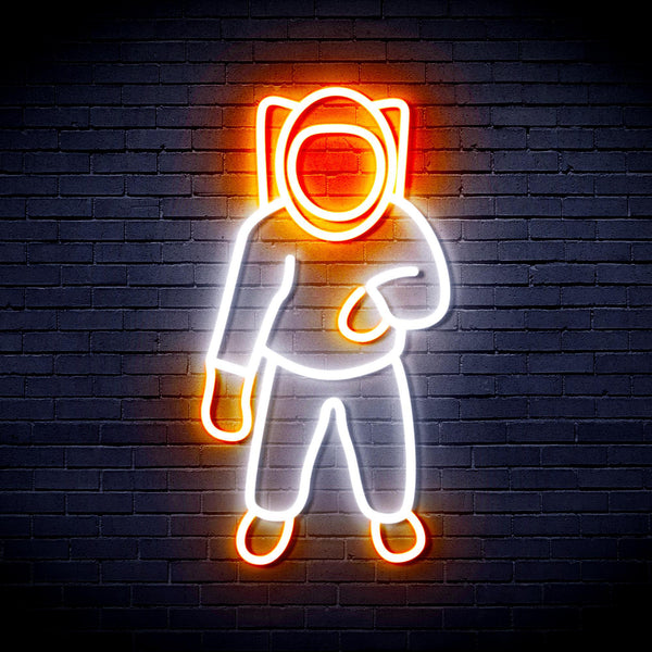 ADVPRO Astronaut Ultra-Bright LED Neon Sign fnu0268 - White & Orange