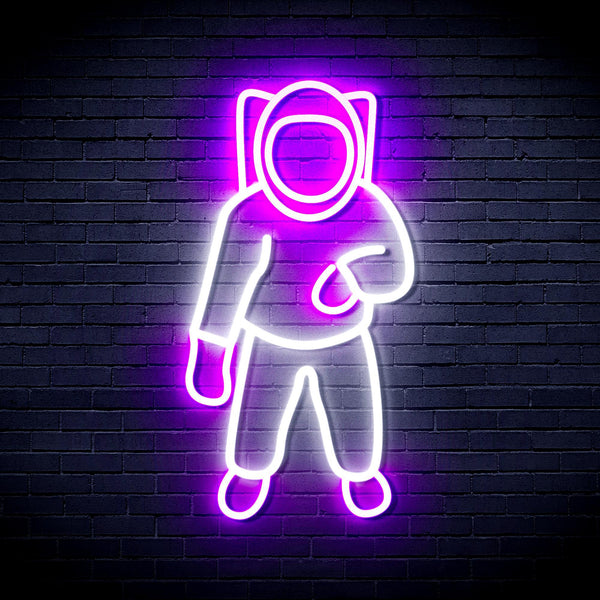 ADVPRO Astronaut Ultra-Bright LED Neon Sign fnu0268 - White & Purple