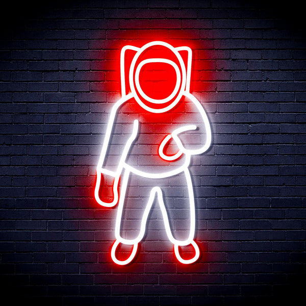 ADVPRO Astronaut Ultra-Bright LED Neon Sign fnu0268 - White & Red