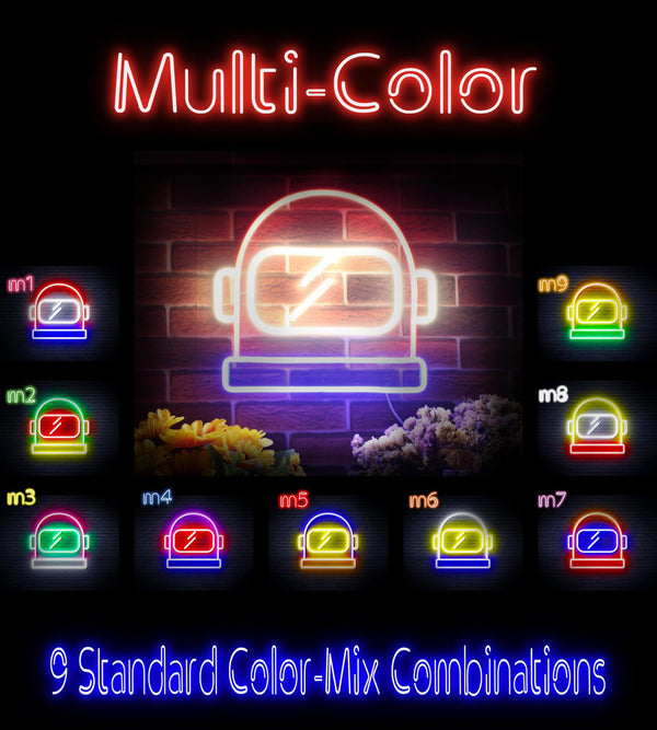 ADVPRO Astronaut Helmet Ultra-Bright LED Neon Sign fnu0269 - Multi-Color