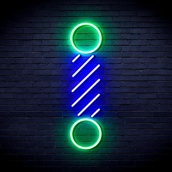 ADVPRO Barber Pole Ultra-Bright LED Neon Sign fnu0271 - Green & Blue
