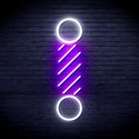 ADVPRO Barber Pole Ultra-Bright LED Neon Sign fnu0271 - White & Purple