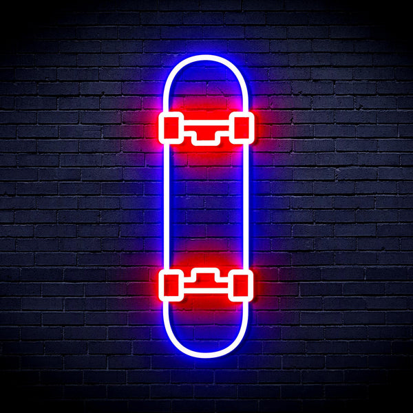ADVPRO Skateboard Ultra-Bright LED Neon Sign fnu0272 - Blue & Red