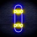 ADVPRO Skateboard Ultra-Bright LED Neon Sign fnu0272 - Blue & Yellow