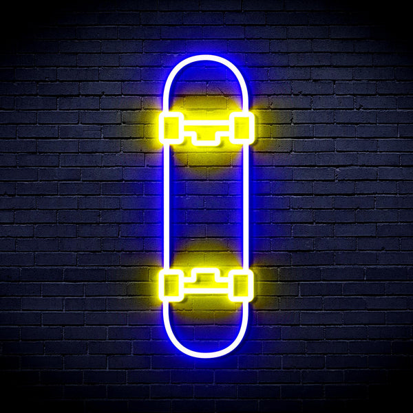 ADVPRO Skateboard Ultra-Bright LED Neon Sign fnu0272 - Blue & Yellow