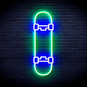 ADVPRO Skateboard Ultra-Bright LED Neon Sign fnu0272 - Green & Blue