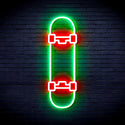 ADVPRO Skateboard Ultra-Bright LED Neon Sign fnu0272 - Green & Red