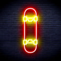 ADVPRO Skateboard Ultra-Bright LED Neon Sign fnu0272 - Red & Yellow
