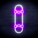 ADVPRO Skateboard Ultra-Bright LED Neon Sign fnu0272 - White & Purple