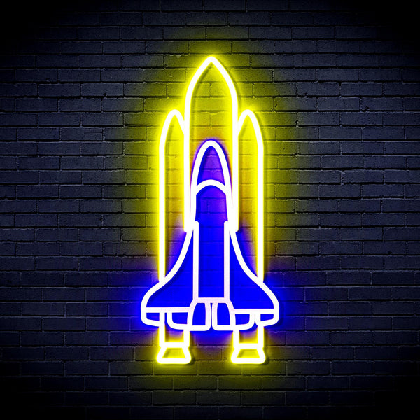 ADVPRO Spaceship Ultra-Bright LED Neon Sign fnu0273 - Blue & Yellow