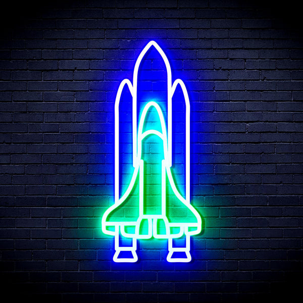 ADVPRO Spaceship Ultra-Bright LED Neon Sign fnu0273 - Green & Blue