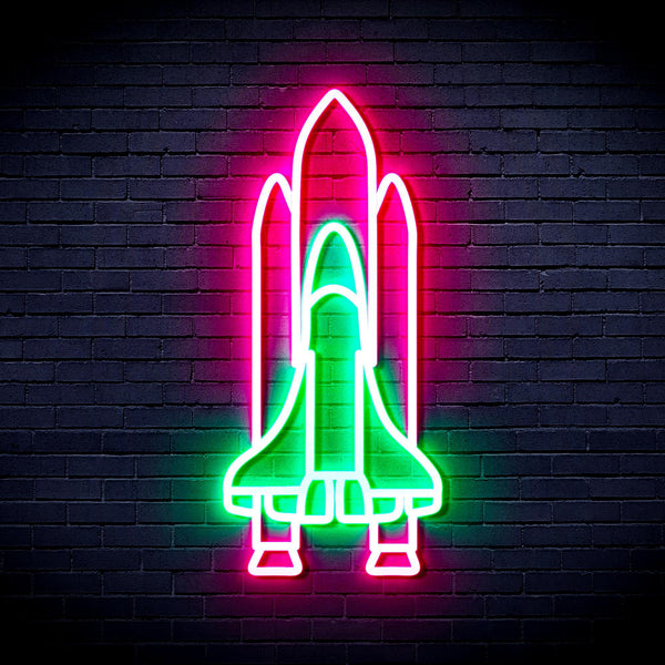 ADVPRO Spaceship Ultra-Bright LED Neon Sign fnu0273 - Green & Pink