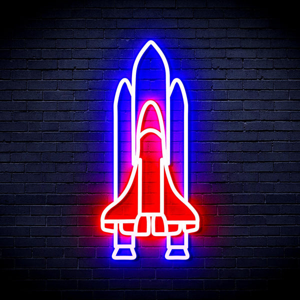 ADVPRO Spaceship Ultra-Bright LED Neon Sign fnu0273 - Red & Blue