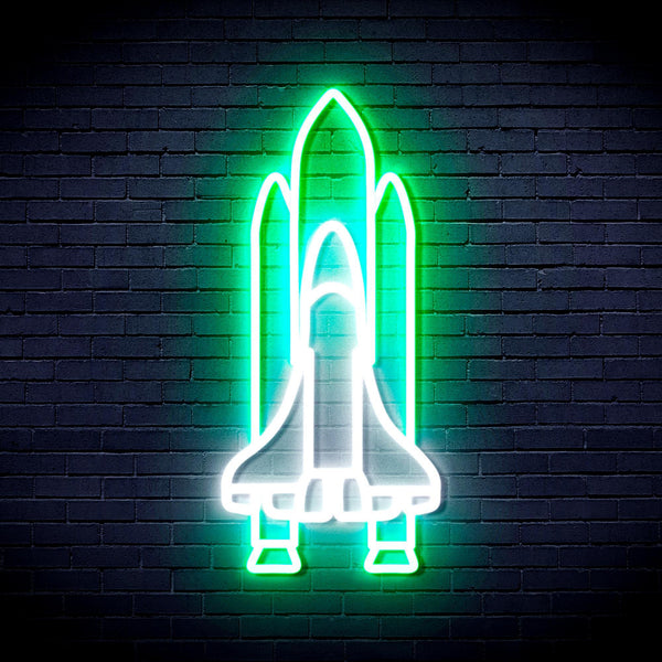 ADVPRO Spaceship Ultra-Bright LED Neon Sign fnu0273 - White & Green