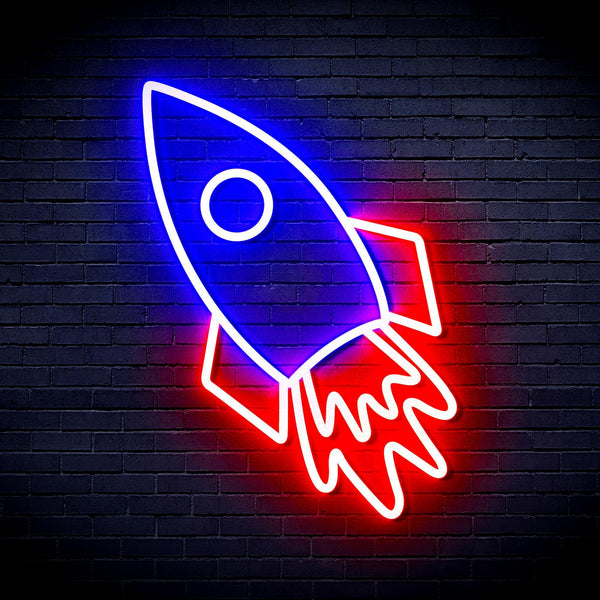 ADVPRO Rocket Ultra-Bright LED Neon Sign fnu0274 - Blue & Red