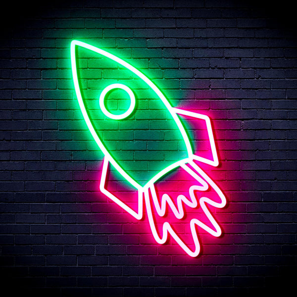 ADVPRO Rocket Ultra-Bright LED Neon Sign fnu0274 - Green & Pink