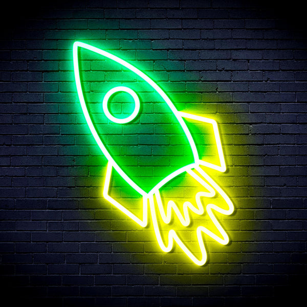 ADVPRO Rocket Ultra-Bright LED Neon Sign fnu0274 - Green & Yellow
