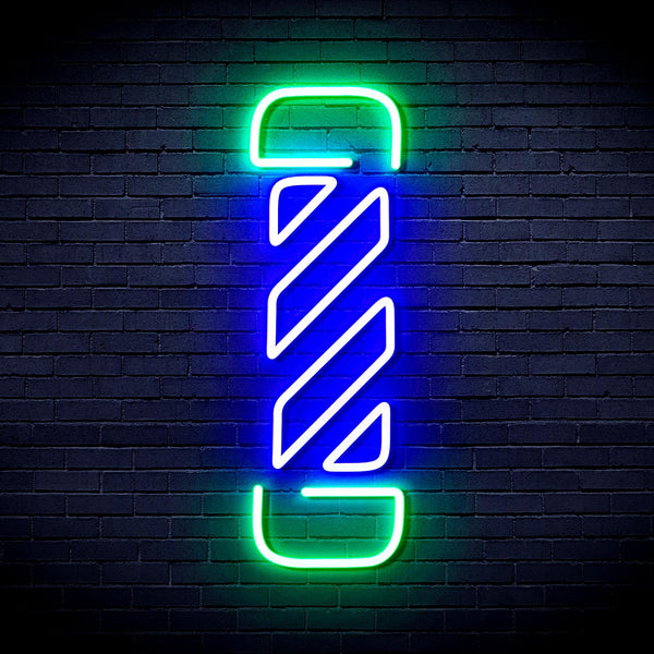 ADVPRO Barber Pole Ultra-Bright LED Neon Sign fnu0276 - Green & Blue