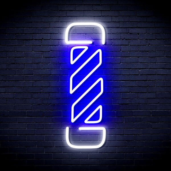 ADVPRO Barber Pole Ultra-Bright LED Neon Sign fnu0276 - White & Blue