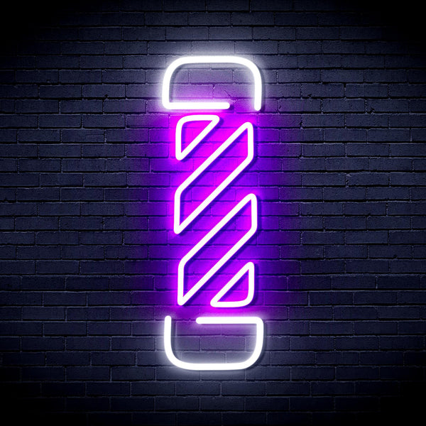 ADVPRO Barber Pole Ultra-Bright LED Neon Sign fnu0276 - White & Purple