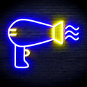 ADVPRO Hair Dryer Ultra-Bright LED Neon Sign fnu0280 - Blue & Yellow