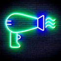ADVPRO Hair Dryer Ultra-Bright LED Neon Sign fnu0280 - Green & Blue