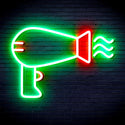 ADVPRO Hair Dryer Ultra-Bright LED Neon Sign fnu0280 - Green & Red
