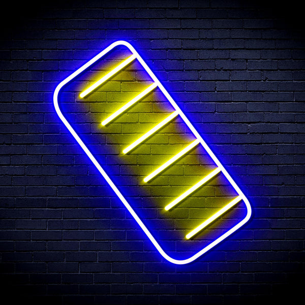 ADVPRO Comb Ultra-Bright LED Neon Sign fnu0281 - Blue & Yellow