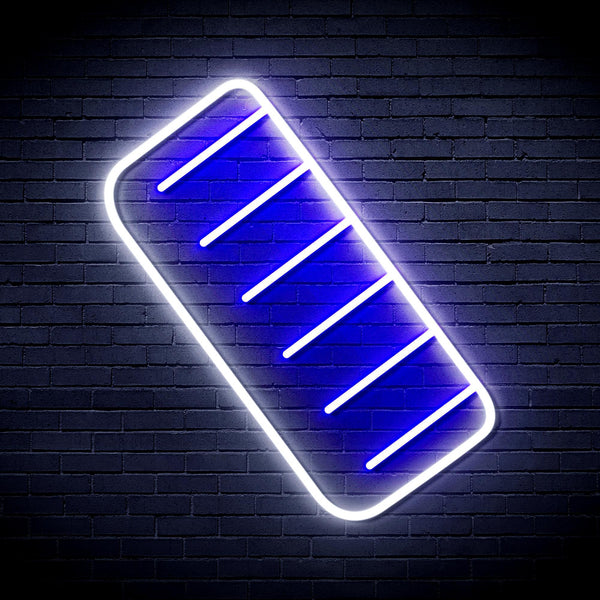ADVPRO Comb Ultra-Bright LED Neon Sign fnu0281 - White & Blue