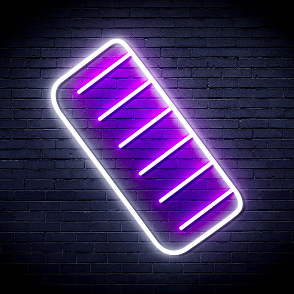 ADVPRO Comb Ultra-Bright LED Neon Sign fnu0281 - White & Purple