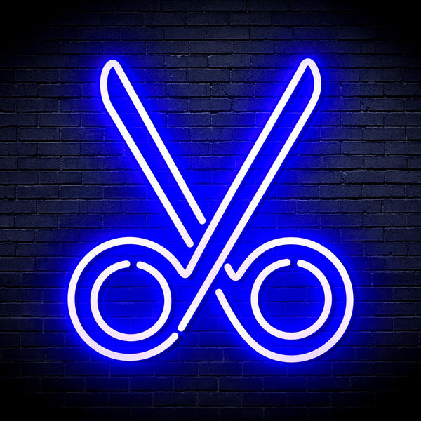 ADVPRO Scissors Ultra-Bright LED Neon Sign fnu0285 - Blue