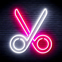 ADVPRO Scissors Ultra-Bright LED Neon Sign fnu0285 - White & Pink