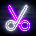 ADVPRO Scissors Ultra-Bright LED Neon Sign fnu0285 - White & Purple