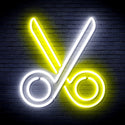 ADVPRO Scissors Ultra-Bright LED Neon Sign fnu0285 - White & Yellow