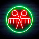 ADVPRO Scissors and Comb Ultra-Bright LED Neon Sign fnu0289 - Green & Red