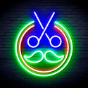 ADVPRO Scissors with Moustache Ultra-Bright LED Neon Sign fnu0290 - Multi-Color 3